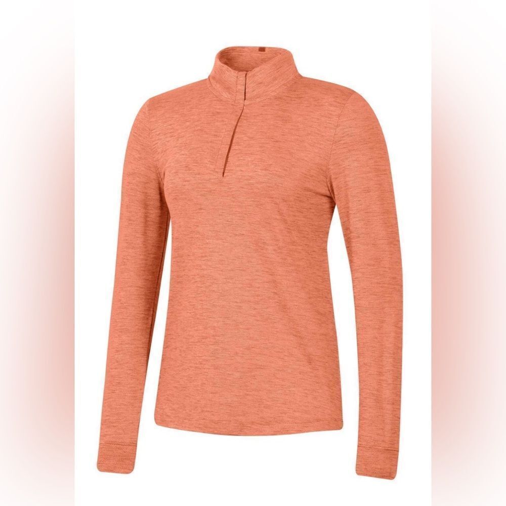 Under Armour Women's Zinger 3.0 Orange Heather Quarter-Zip, NWT
